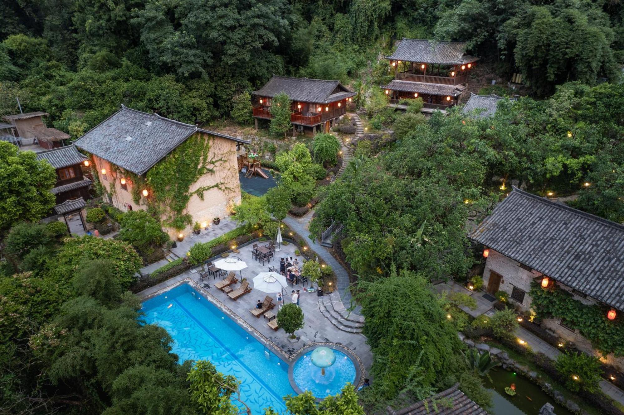 Yangshuo Ancient Garden Boutique Hotel-Free Pick Up From Airport Or Ts Over 3 Nights Kültér fotó