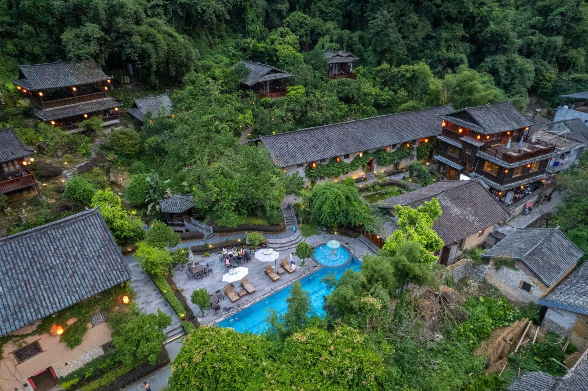 Yangshuo Ancient Garden Boutique Hotel-Free Pick Up From Airport Or Ts Over 3 Nights Kültér fotó